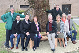 Donal Walsh memorial bench created by IT Tralee students unveiled at CBS the Green, Tralee